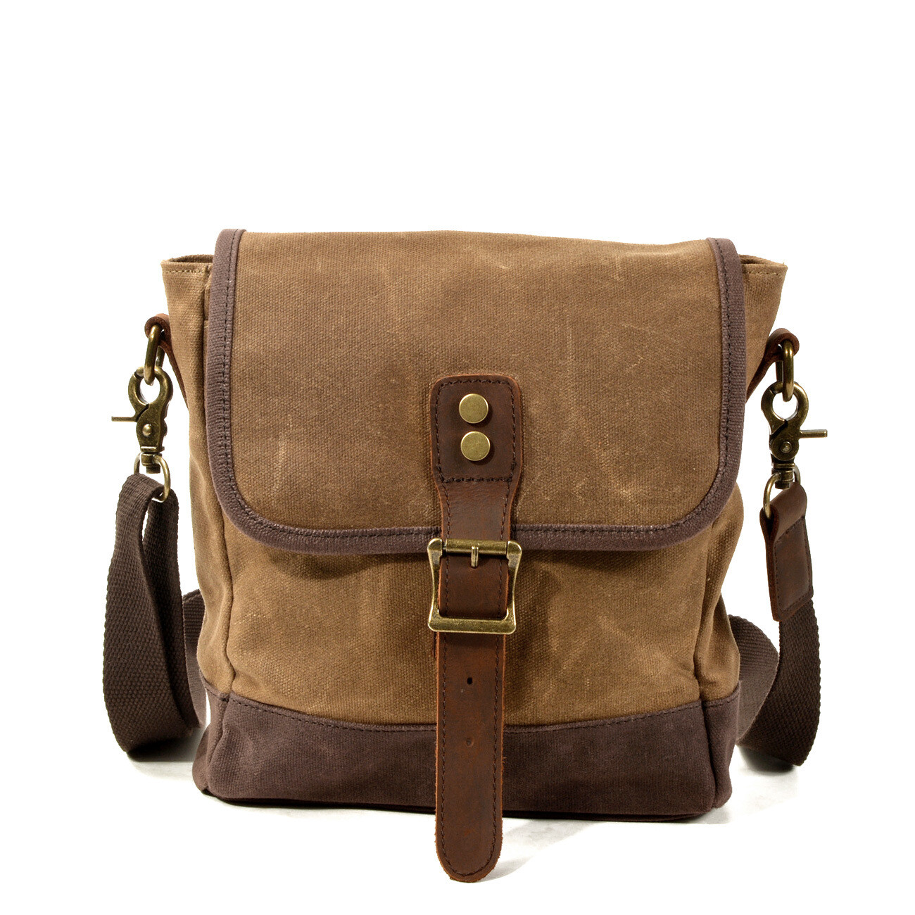 Retro Mini Waxed Canvas Crossbody Bag Waterproof Men’s Shoulder Bags for Travel