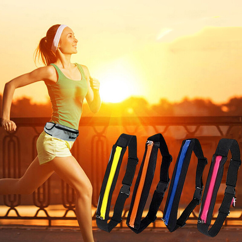 Men Women Outdoor Fitness Running Sports Belt Waterproof Phone Pouch Waist Bag
