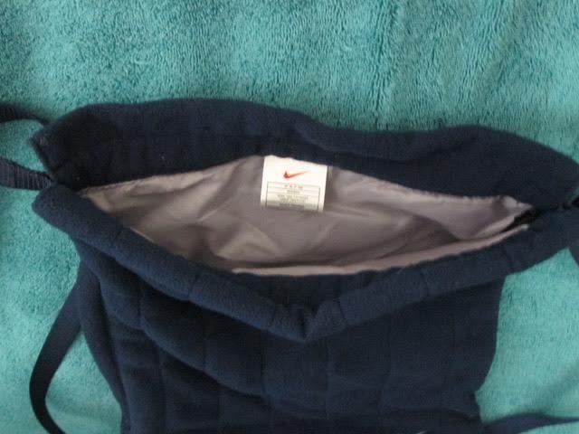 NIKE RETRO FABRIC SHOE BAG VERY HARD TO FIND with CARRYING STRAPS & INSET POCKET