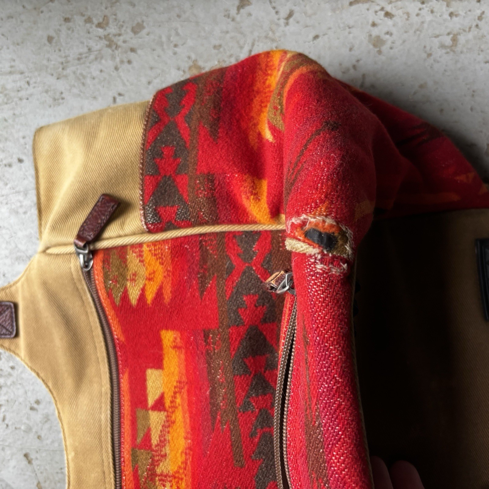 Pendleton Geometric Red Western Aztec Shoulder Bag