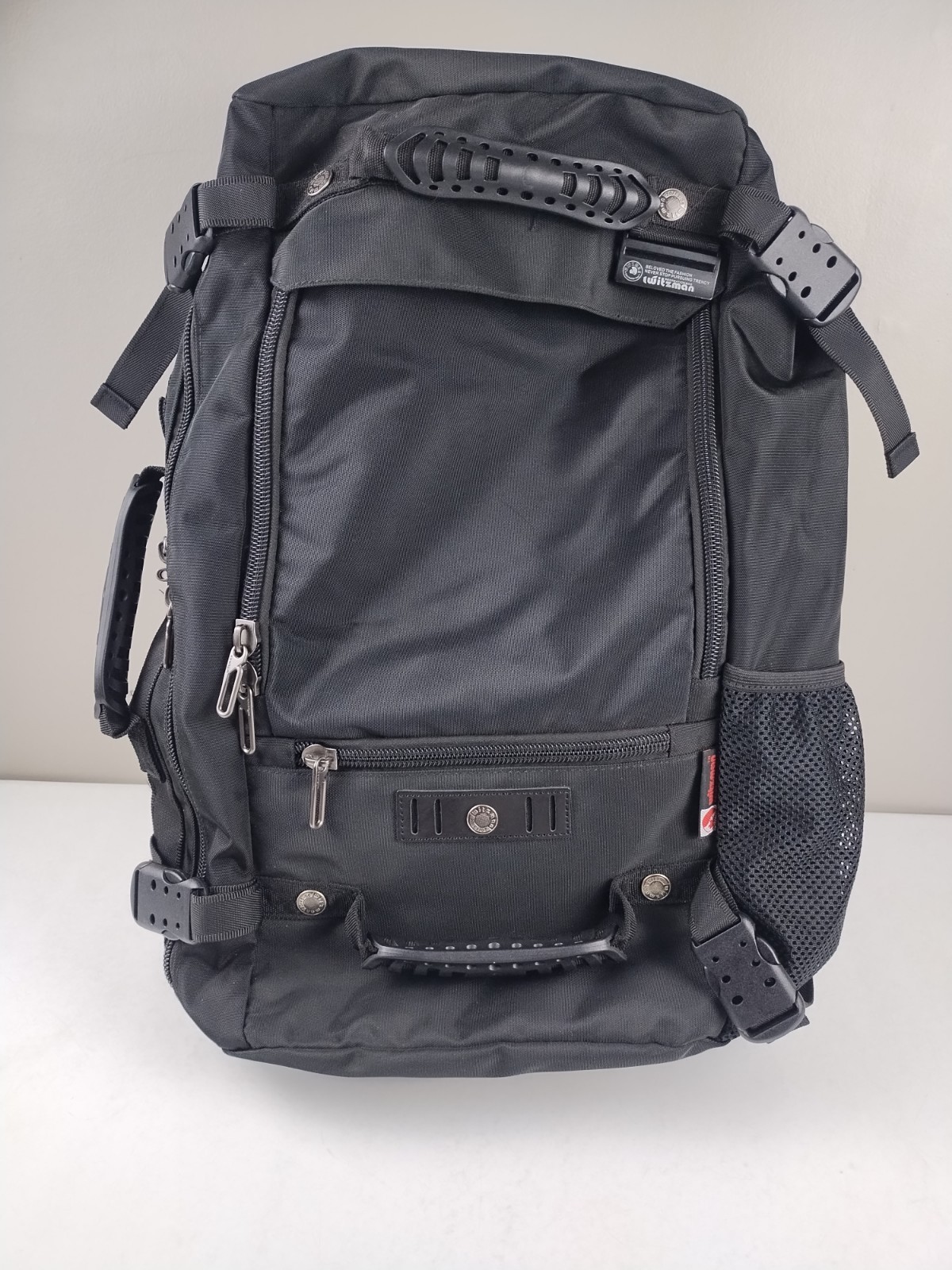 WITZMAN 3-in-1 Black Travel Backpack Duffel Bag Canvas Carry On – 20/13-06