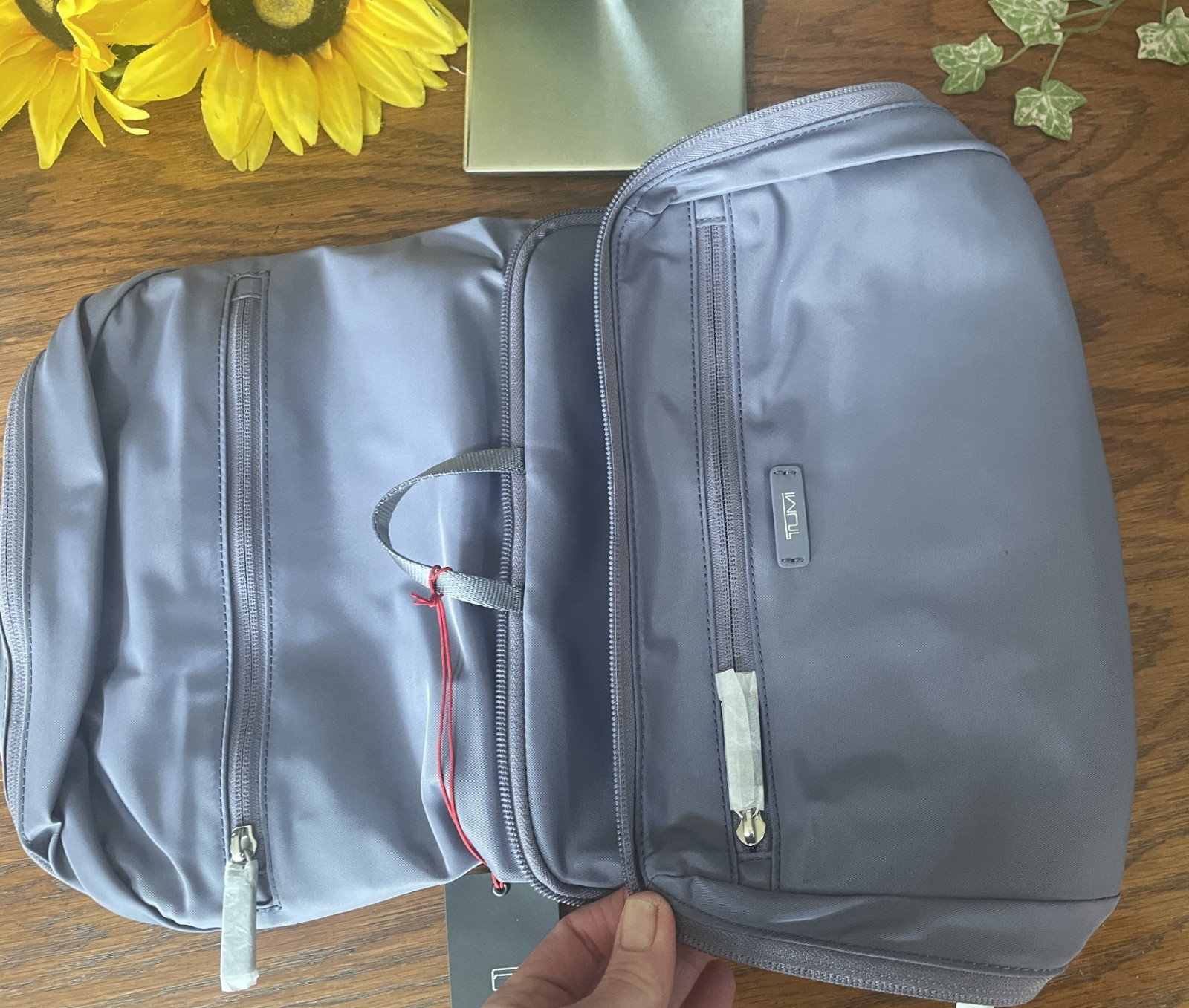 NWT TUMI LAVENDER PACKABLE BACKPACK FOLDABLE SHOULDER LARGE BAG TRAVEL CARRYON