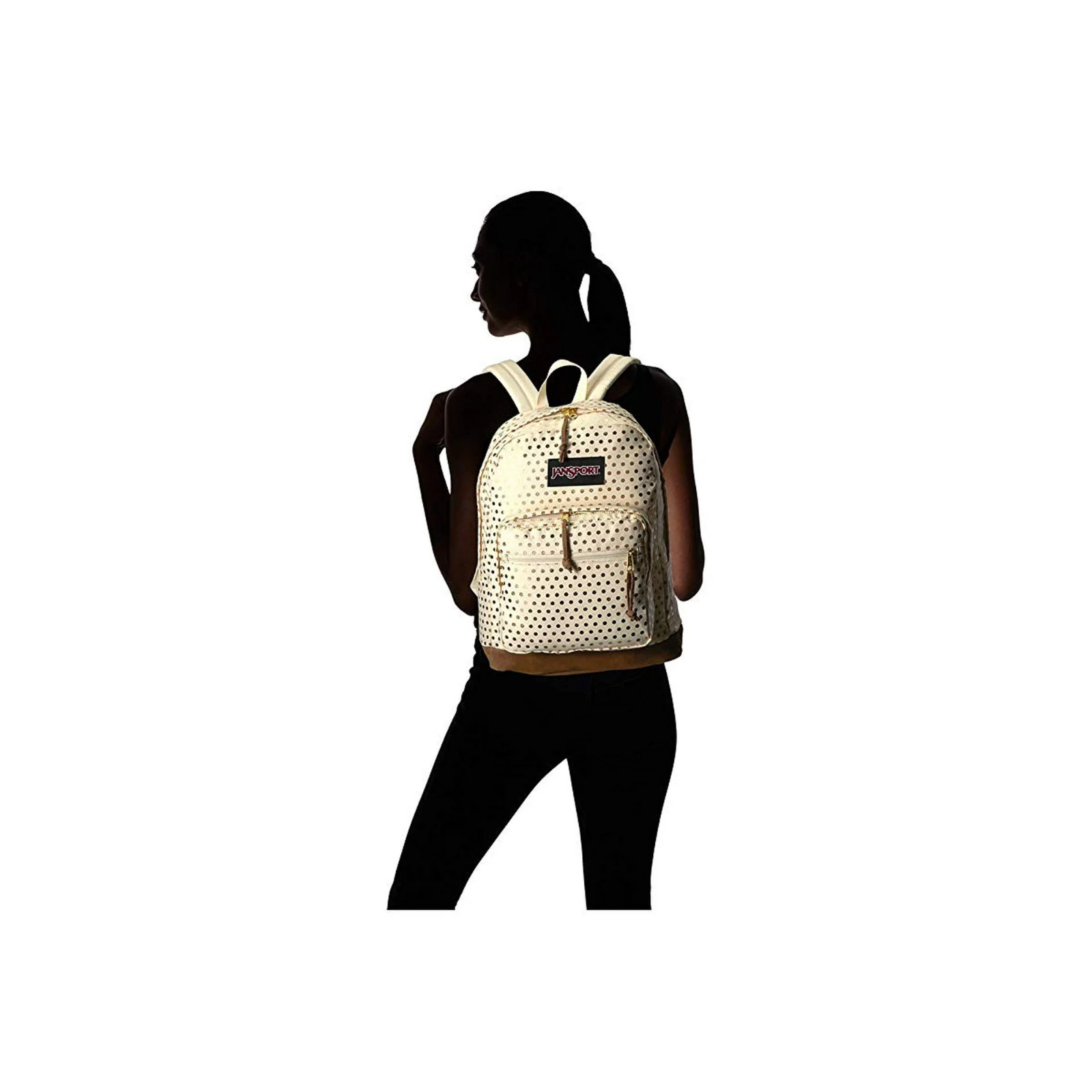 JanSport Unisex Right Pack Expressions Backpack, Suede Leather, Gold