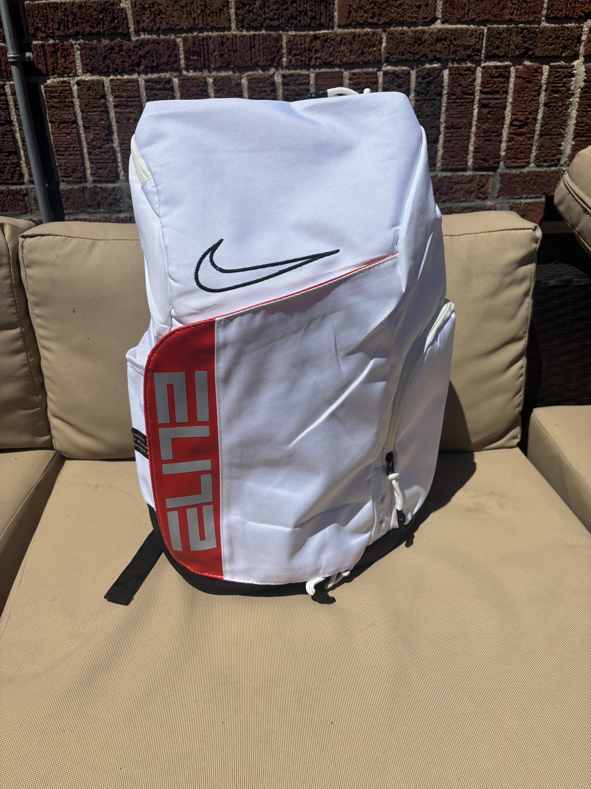 Nike Elite Pro 32L Basketball Backpack – White/Red/Black NWOT