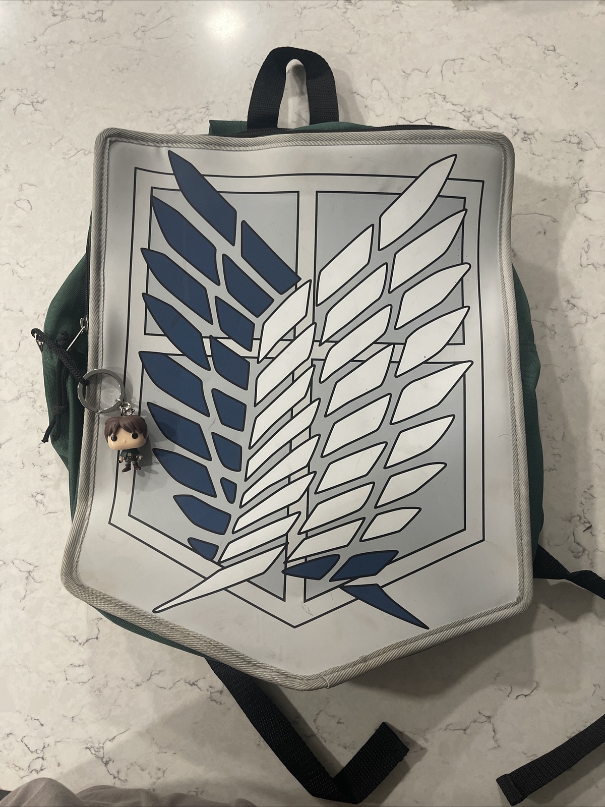 Attack on Titan Scout Legion School Backpack Book Bag W/ Funko Pop Keychain