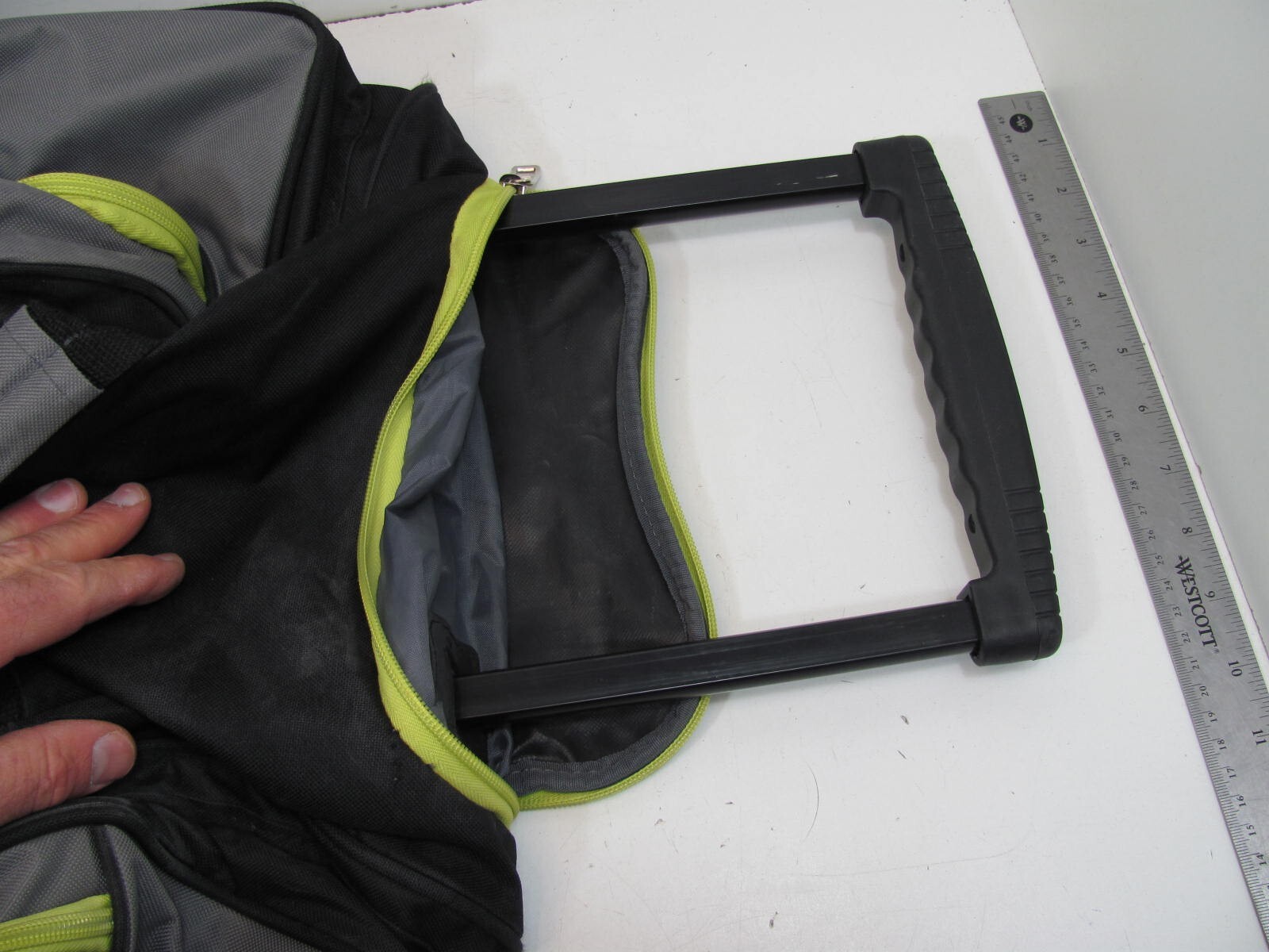 FILA Rolling Duffle Bag Lime Green & Black 31x18x14