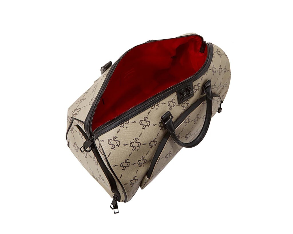 SPRAYGROUND SHARKS IN PARIS MONOGRAM DUFFLE DOLLAR LOGO CLASSIC TRAVEL LARGE BAG