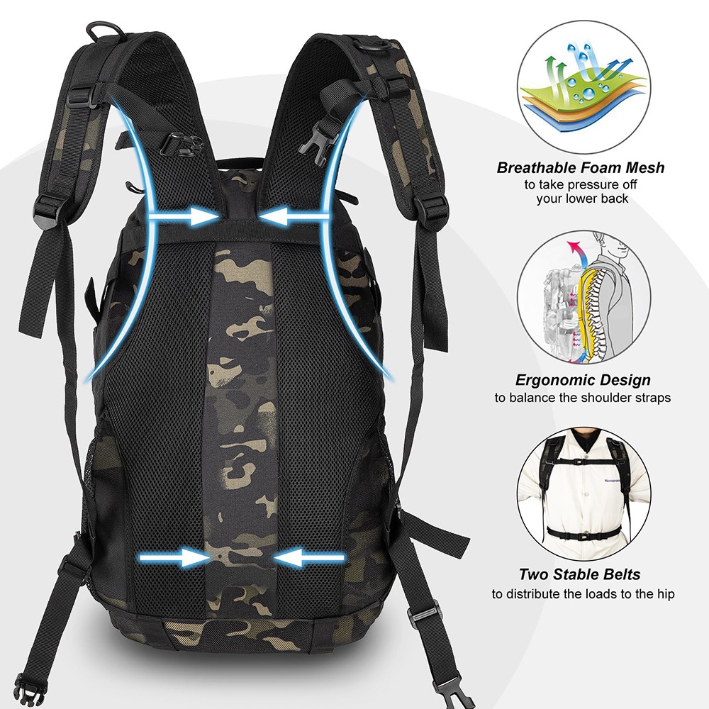 30L Tactical Backpack Waterproof – Perfect for College & Outdoor Adventures