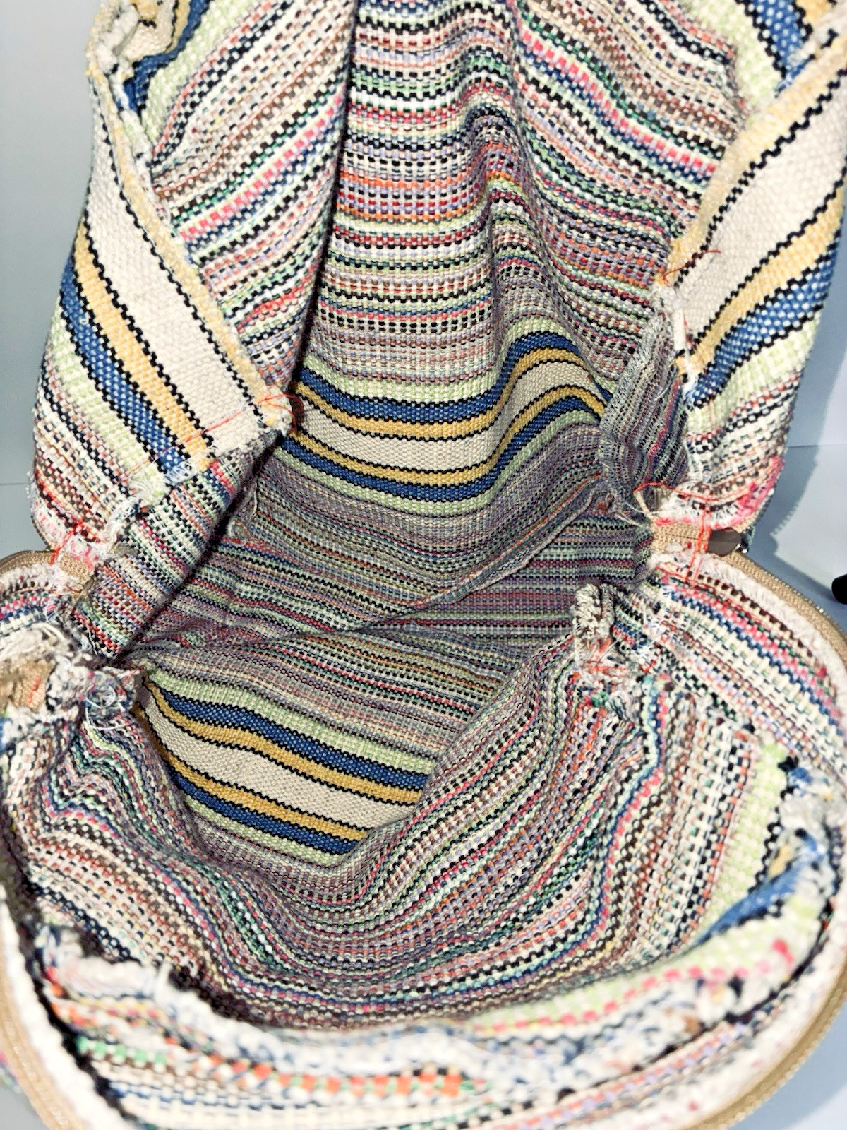 Woven Day Pack Hippie Baja Bag Hemp look Unbranded Festival Boho Never Used