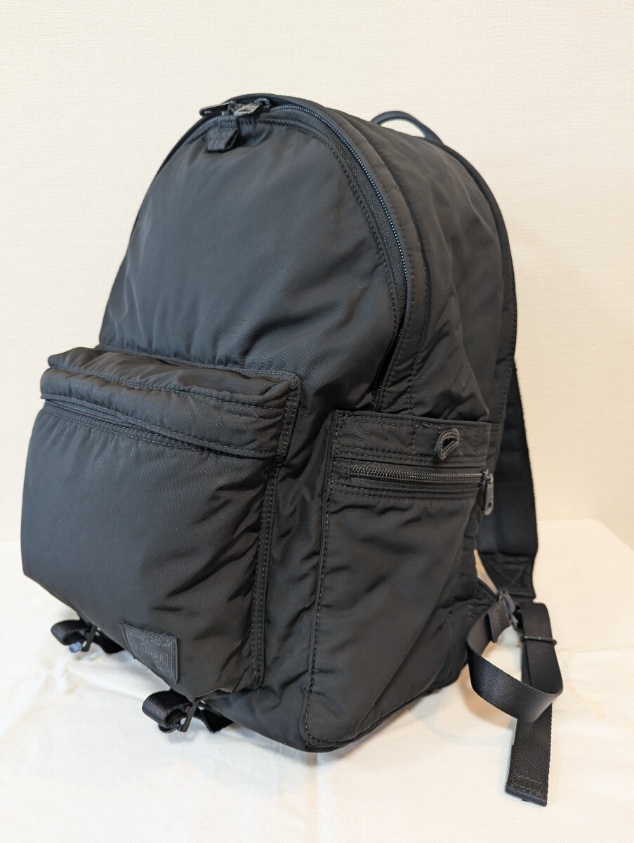 Yoshida Kaban Porter Senses Daypack Backpack Black Nylon Oxford 31x42x17cm 2-Lay