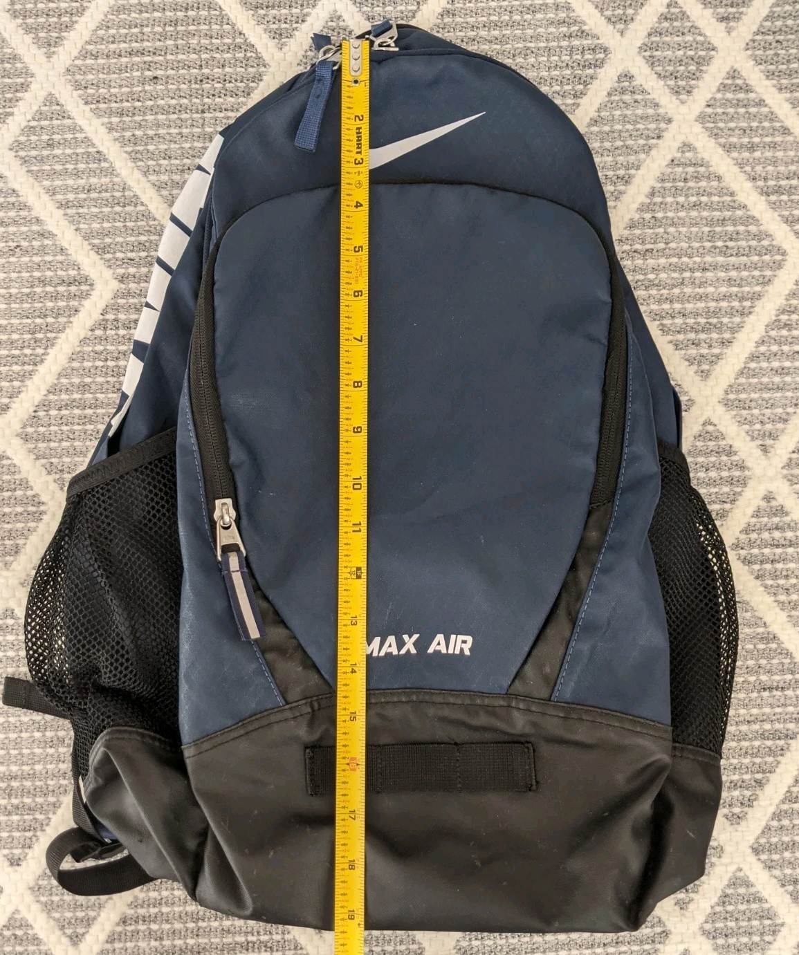 Nike Team Training Max Air Backpack Navy Blue Black, BA4890 412 Travel Gym Bag