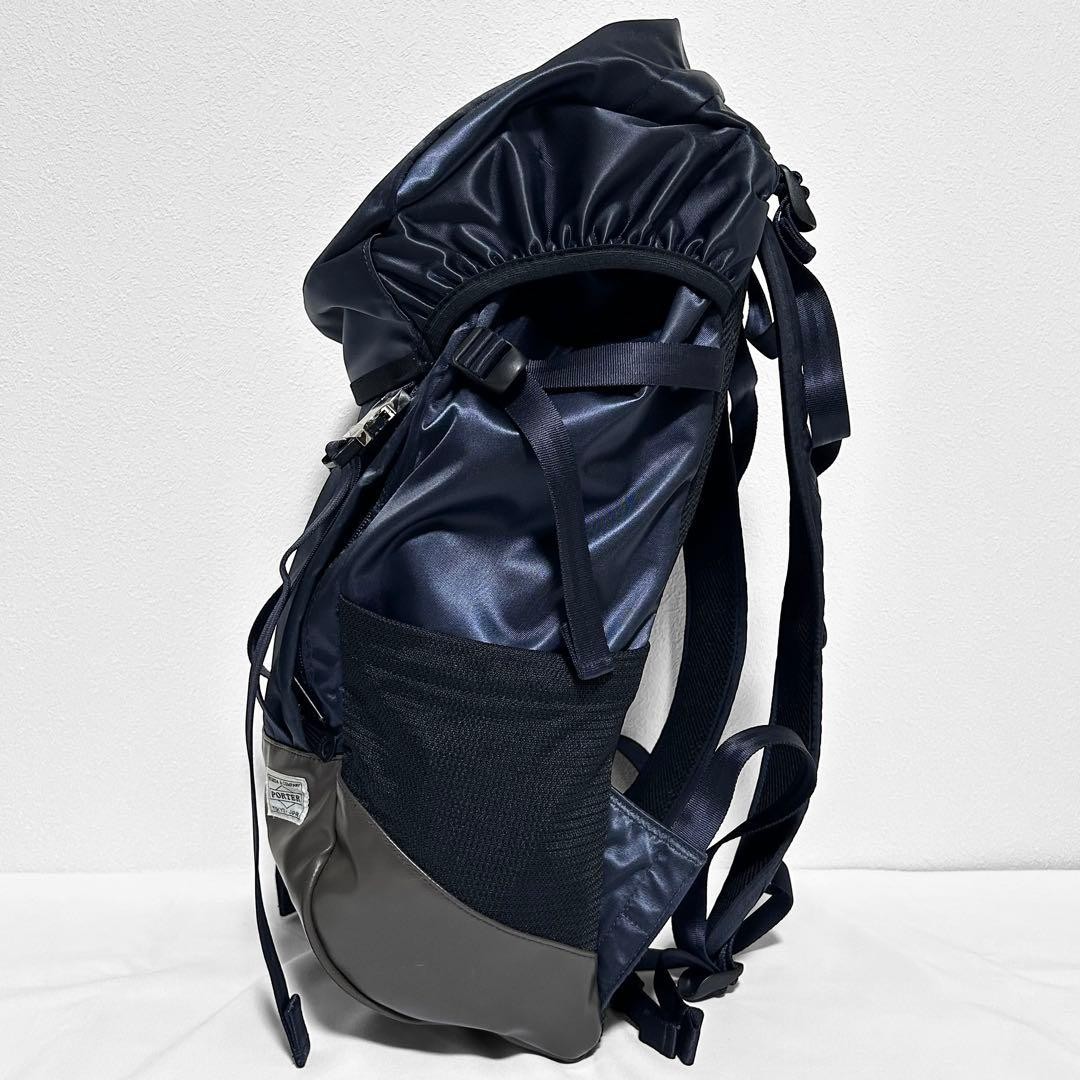PORTER x SAC’S BAR Collab Backpack Made in Japan Navy Nylon Satin Condition EX