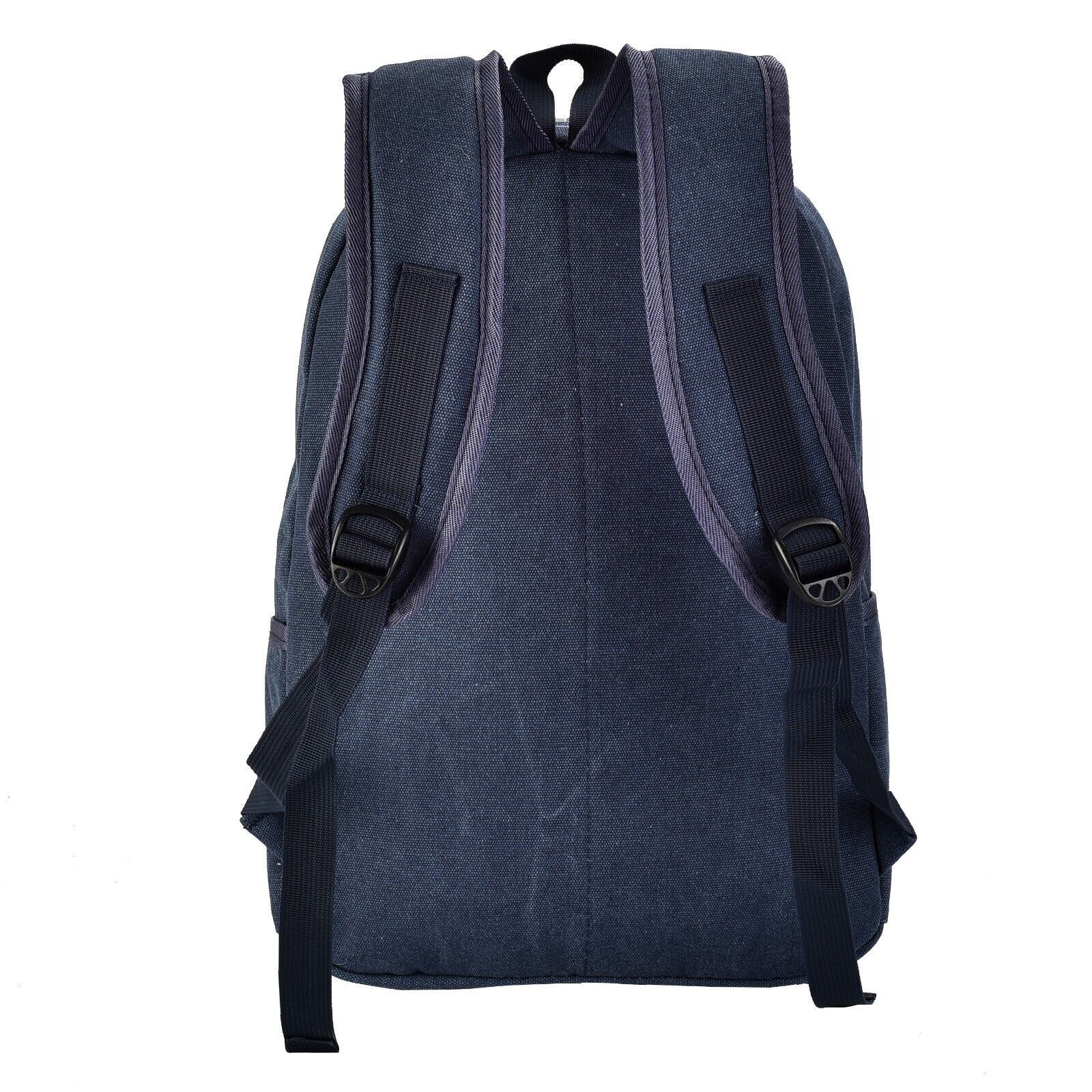 Canvas School Laptop Backpack Jean Blue, 1 ea