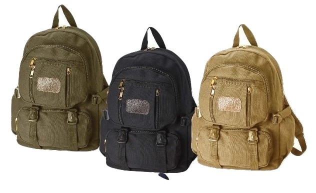 16.5″ trendy backpacks, daypacks with Cotton canvas material for school, travel