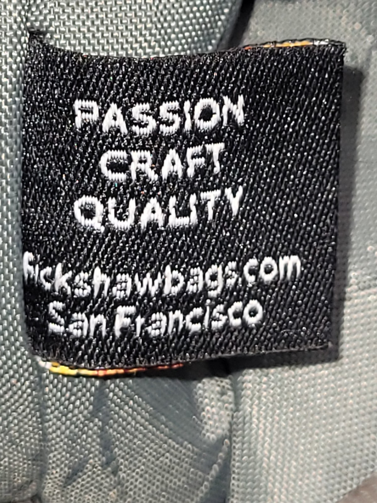 Rickshaw Bagworks Sutro Backpack Gray herringbone tweed fabric/ reflective yarn