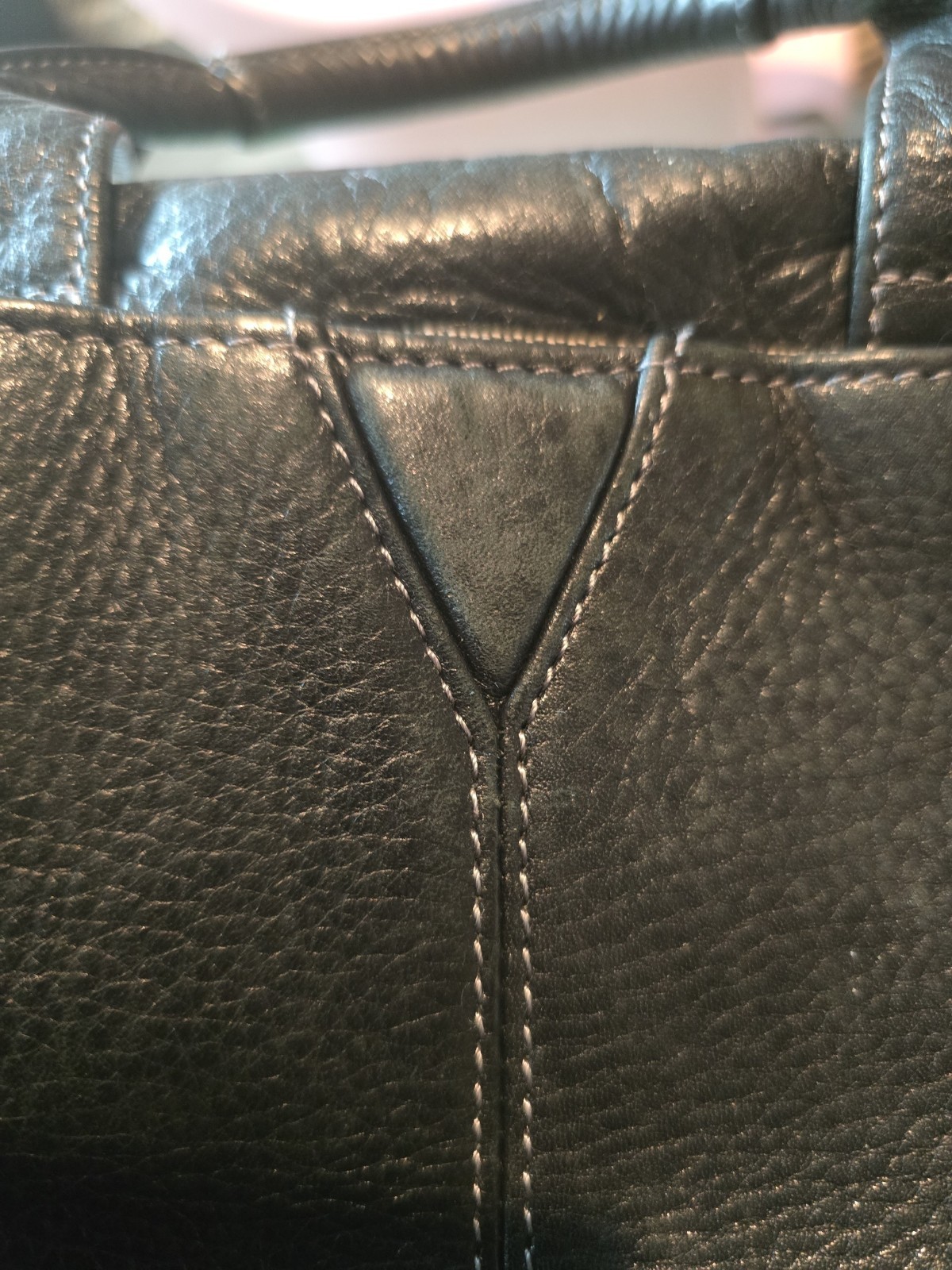 Johnston & Murphy black leather Messenger Laptop Carry On Bag Briefcase