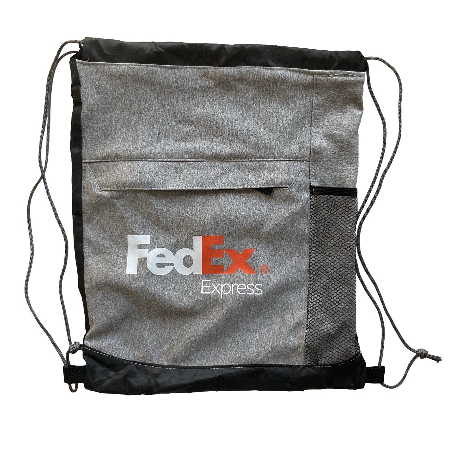 NEW FedEx Express Drawstring Draw String Gym Bag Backpack Back Pack Black
