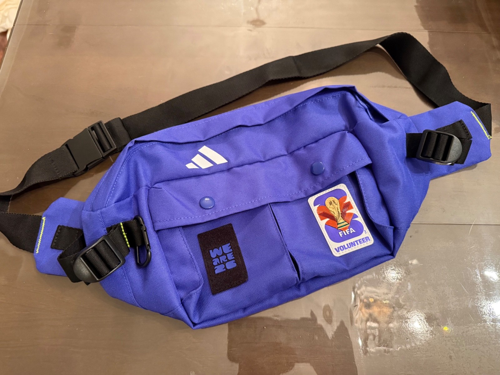 FIFA World Cup 2026 Volunteer fanny pack cross-body bag + Dallas patch
