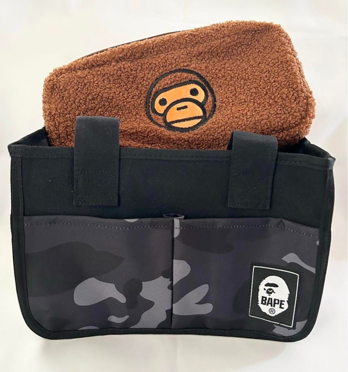 BAPE KIDS A Bathing Ape 2023 Tote Bag & Milo Pouch Spring Summer CAMO Interior