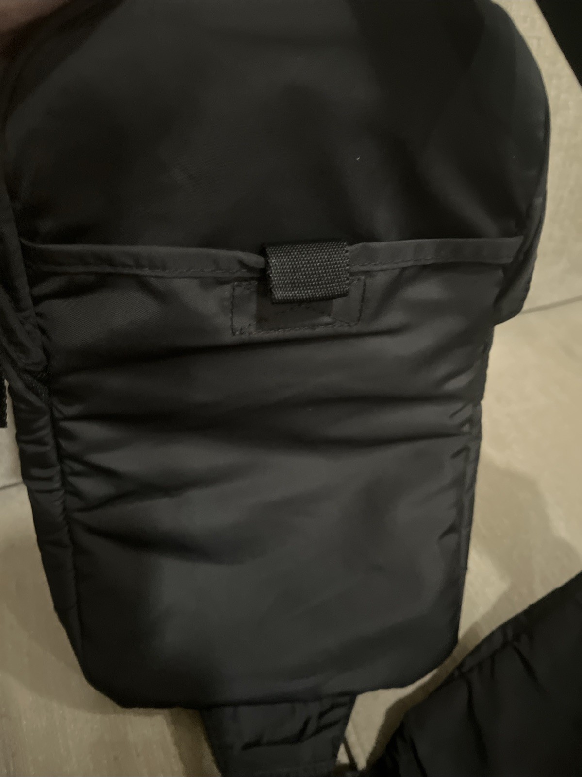 Adidas Essentials Black Sling Crossbody Bag with Carabiner & Multi-Pocket