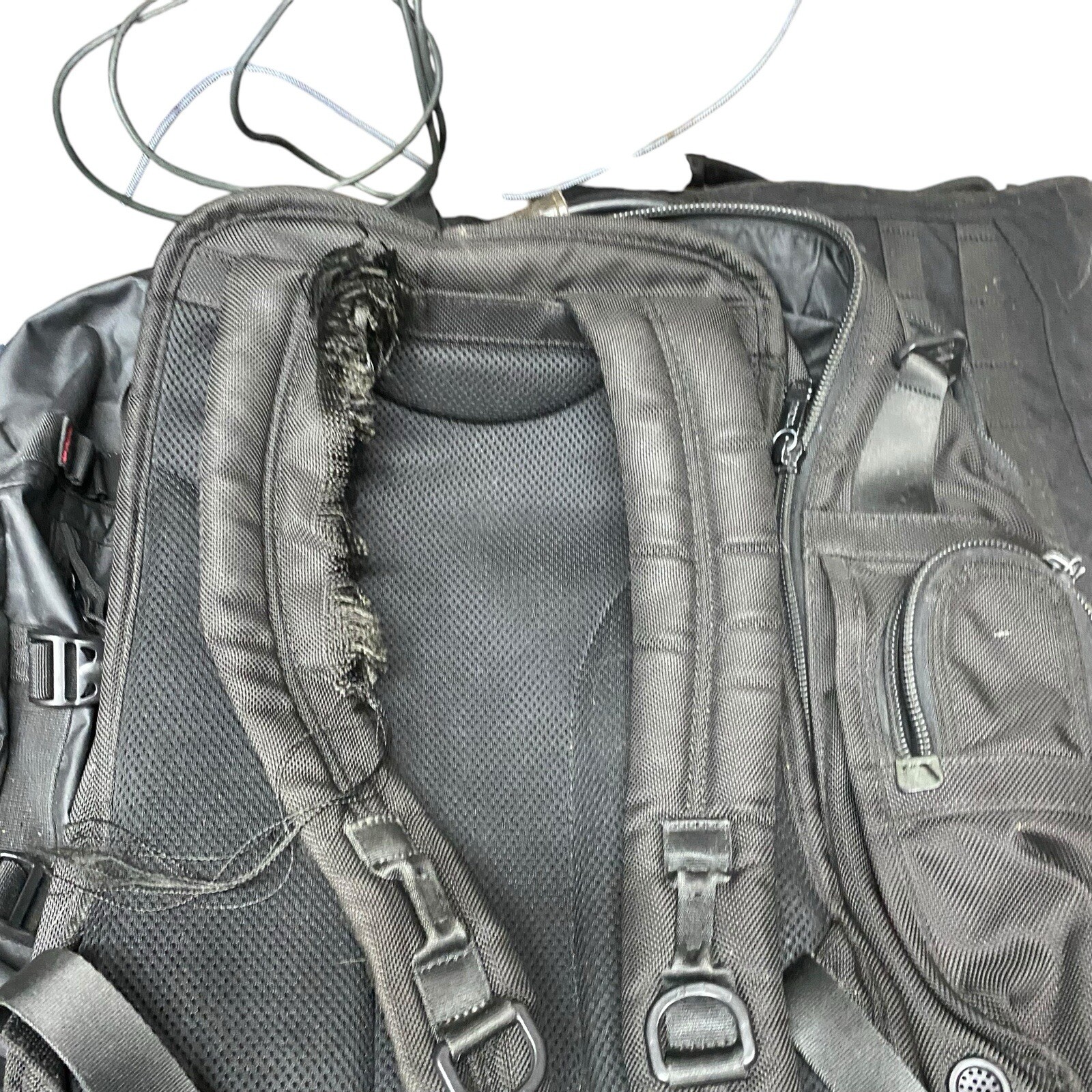 TUMI Kenbou’s Backpack Leather Black 26578DH Damaged As Shown