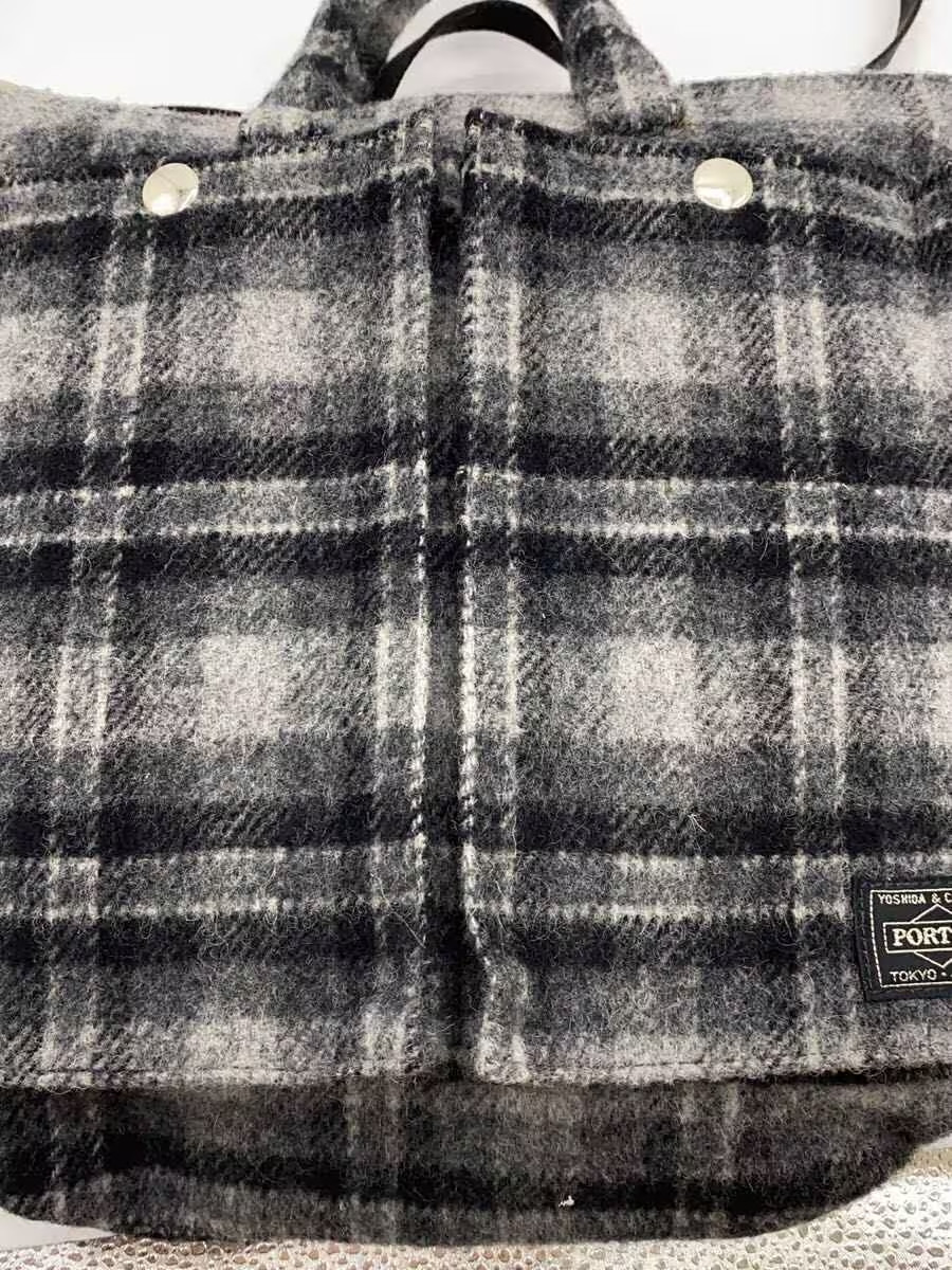 HEAD PORTER Shoulder Bag GRY Check