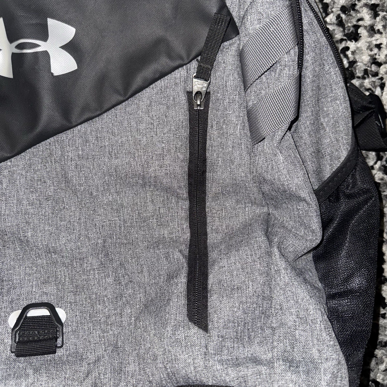 Under Armour Hustle 4.0 Unisex Backpack Heather Gray Black School Laptop Bag