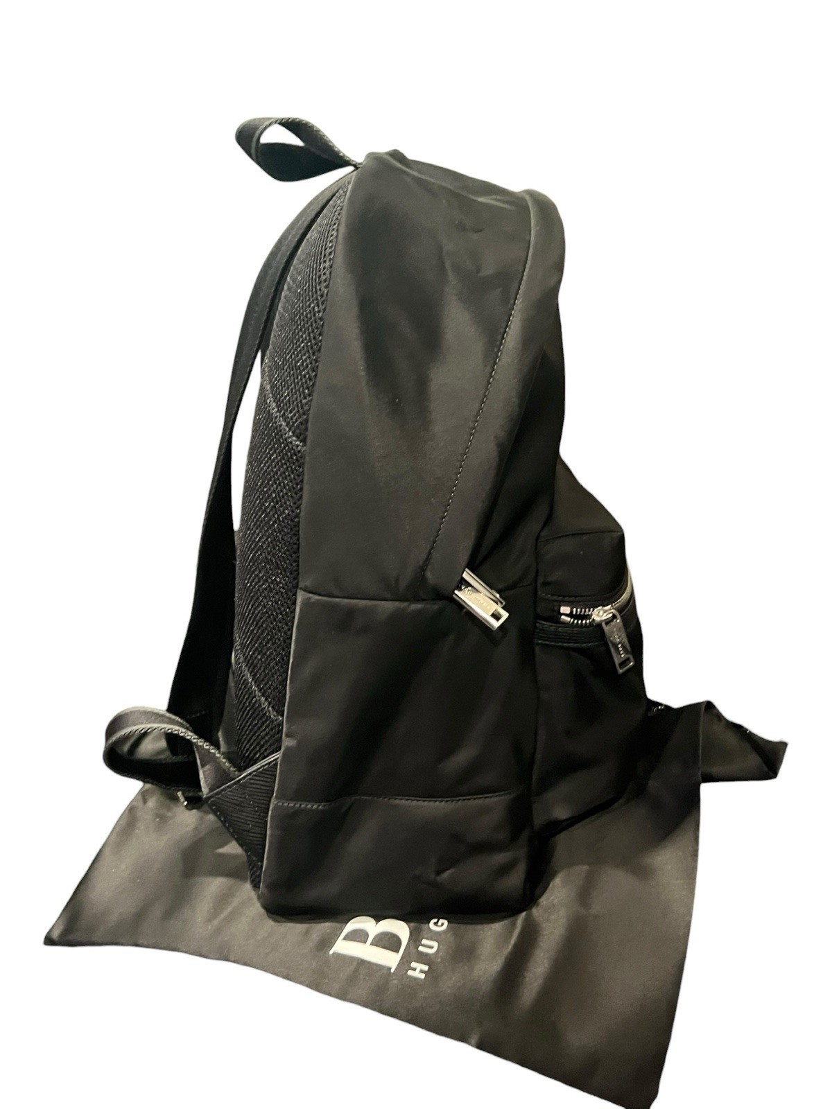 BOSS Black Nylon backpack features a minimalist design NWOT MSRP $298