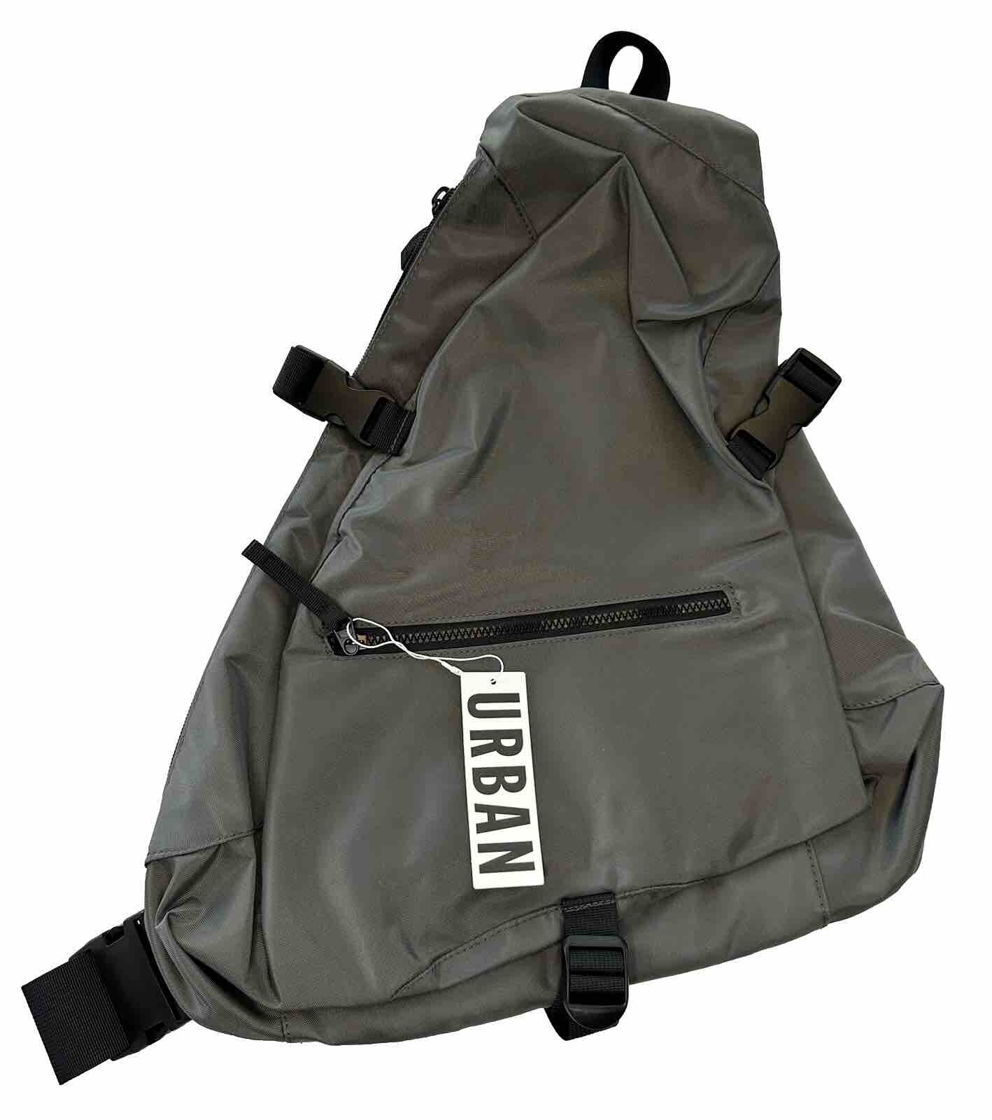 Urban Outfitters City Sling Bag In Grey 20”x16”x6” W/ Back Strap NEW Book Bag