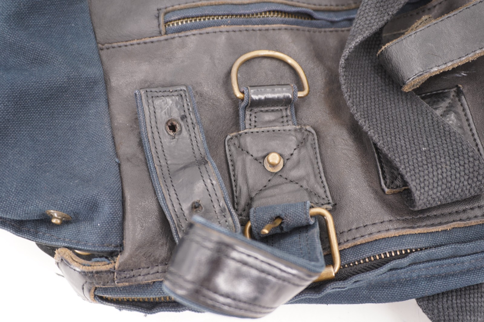 MINT | $845 BELSTAFF OVERNIGHT CANVAS LEATHER SATCHEL MALENOTTI NAVY CARRYALL