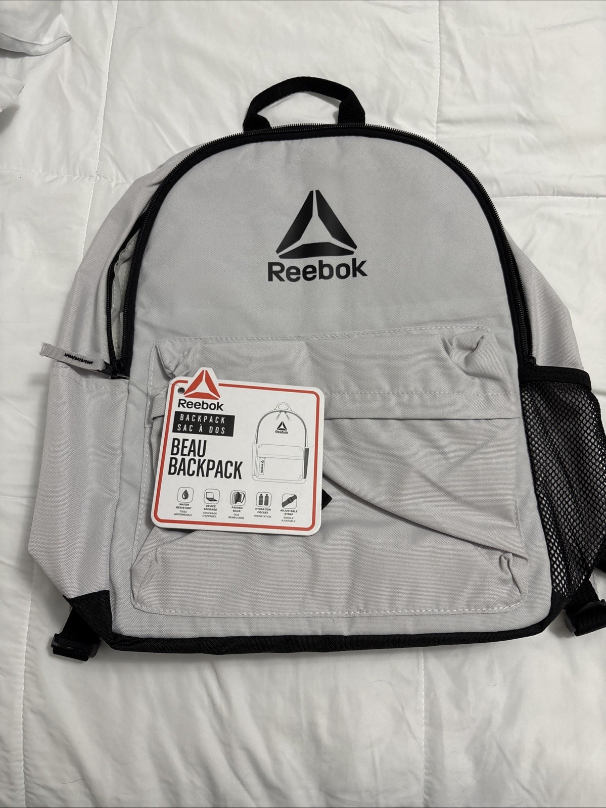 Reebok “Beau” Backpack 🎒 Laptop Sleeve • Bag Color: Antarctica • Bookbag • Gym