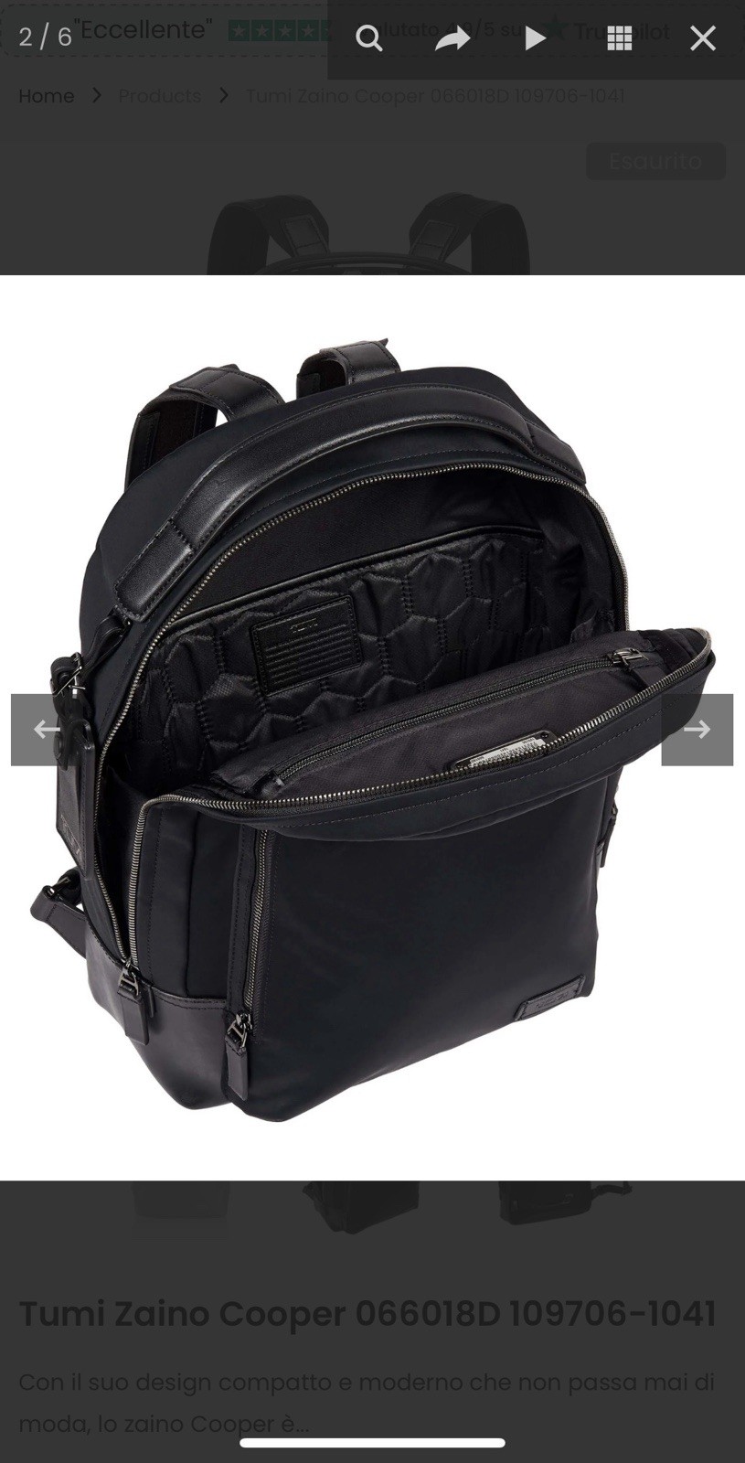 Tumi Zaino Cooper Backpack Black