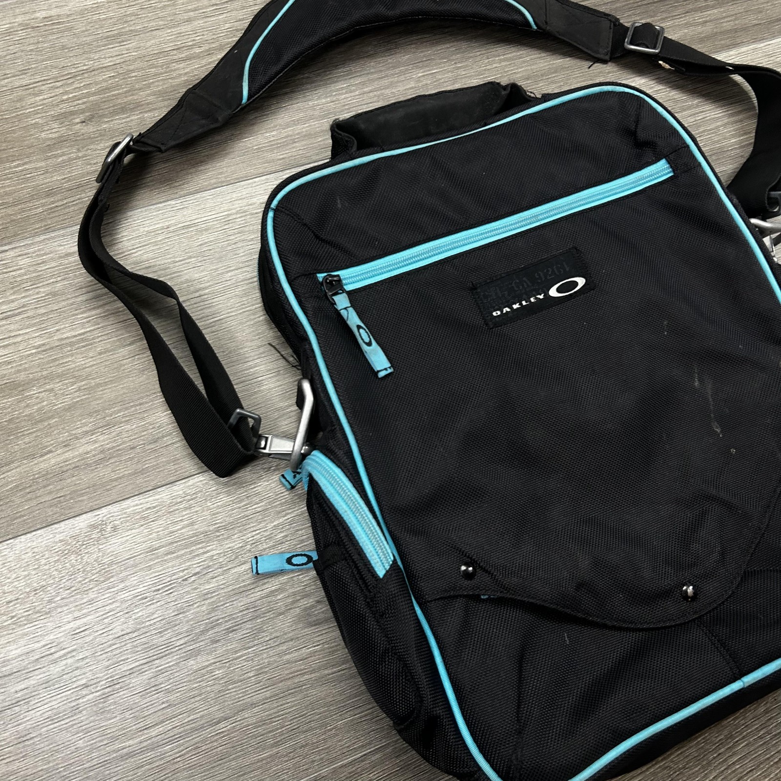 Oakley Software Laptop Backpack Bag Blue Trim Travel Shoulder Messenger Gorp Y2K