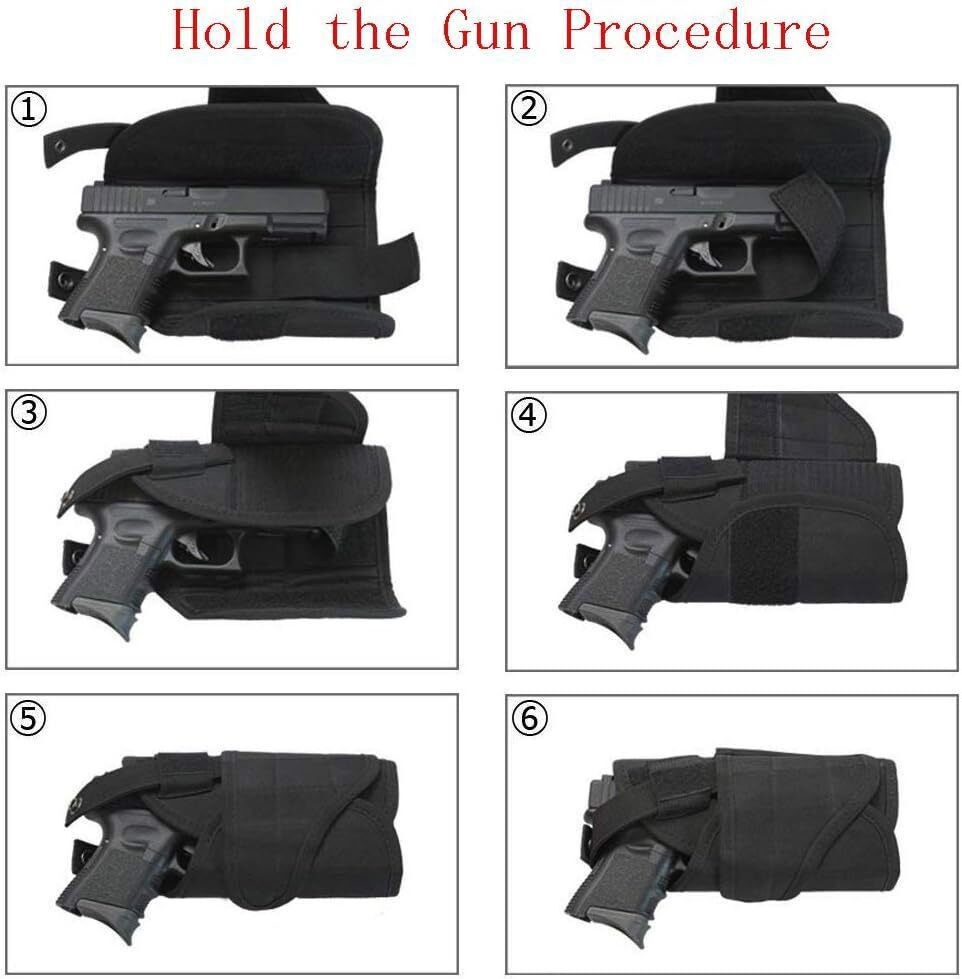 Tactical Adjustable Pistol Gun Drop Leg Thigh Holster with Mag Pouch Right Hand