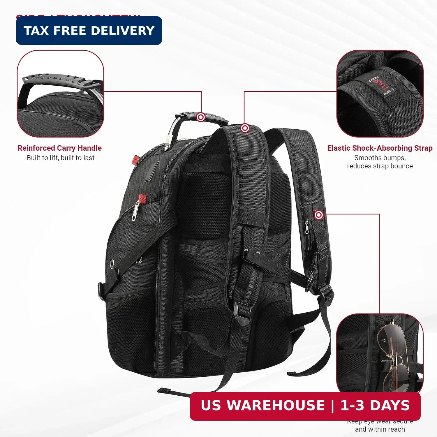 Star Cloud 17.3″ Laptop Backpack – USB Charging, TSA Friendly, Business Travel