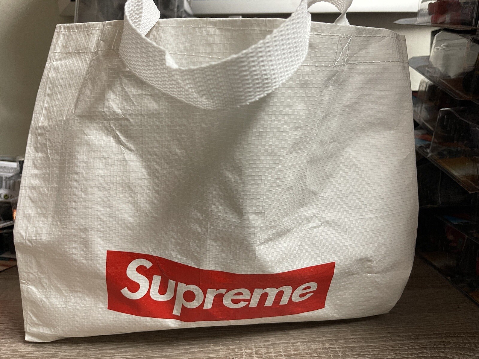 Supreme Polypropylene Tote/Shopping Bag & 2 Skateboard/Bumper Sticker Lot of 3