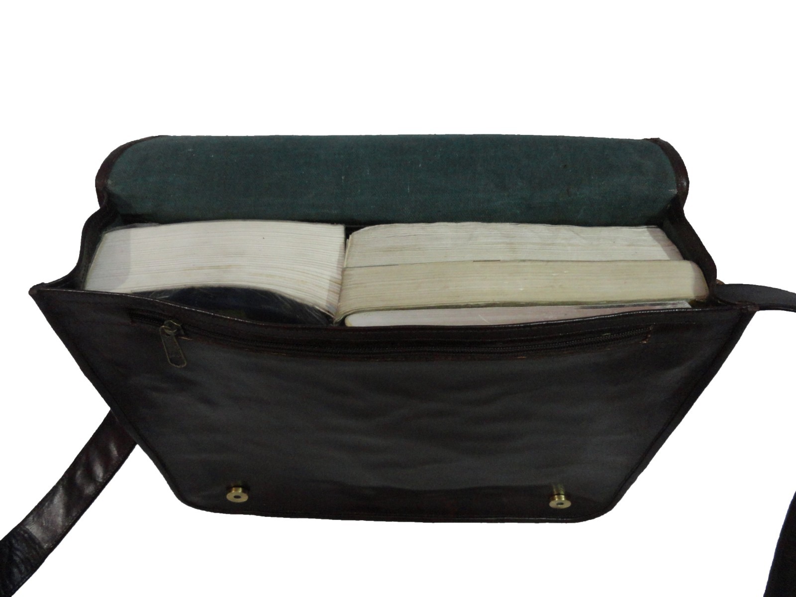 15 In Vintage Leather Messenger Bag Office Laptop Satchel School Shoulder Bags