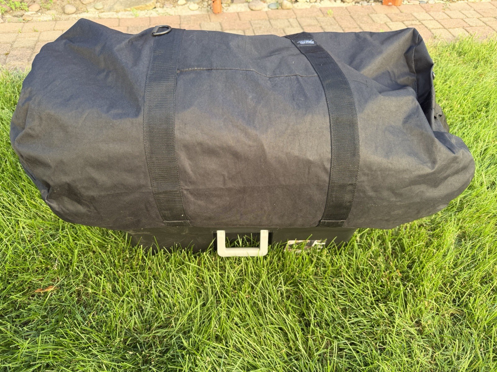 AMEX USA PAK Canvas Duffle Bag Extra Large Cargo Deployment Travel Gear Black XL
