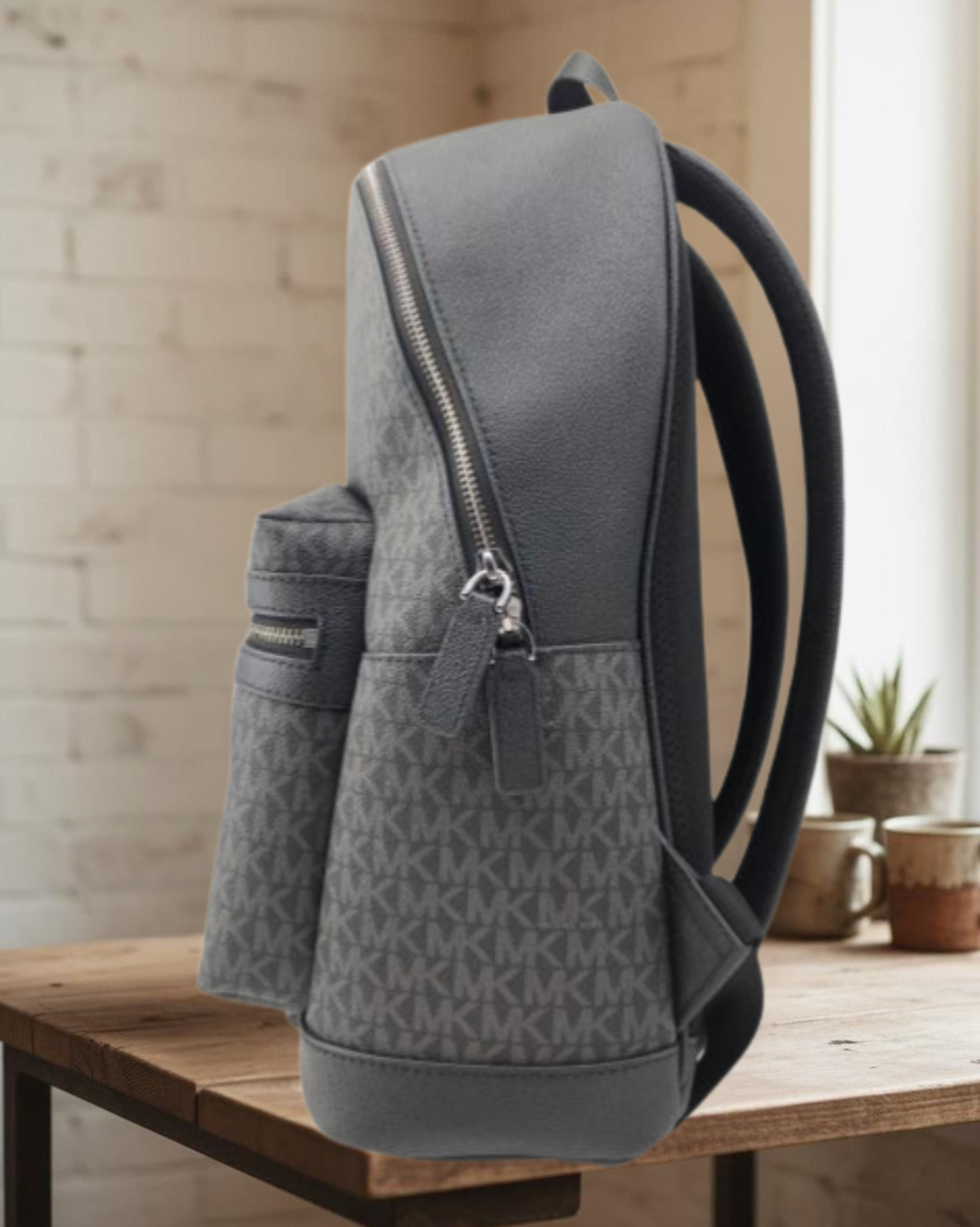 Michael Kors Cooper Medium Embellished Signature Logo Travel Backpack Black Men