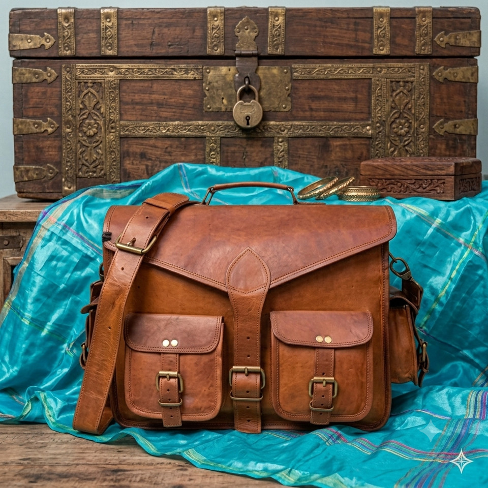 Handmade Goat Leather Messenger Antique Finish Bag – s Laptop Shoulder Bag