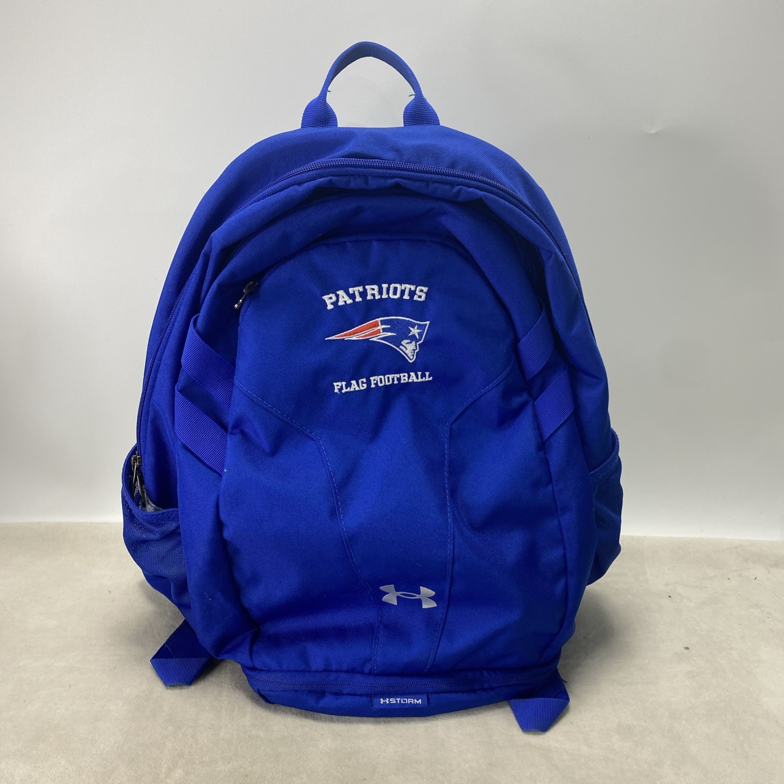 Under Armour Hustle Storm Backpack Royal Blue Water Repellant Personalized Bag