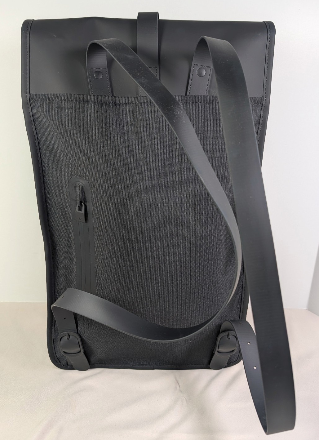 RAINS Waterproof Backpack Black Minimalist Laptop School Travel Bag