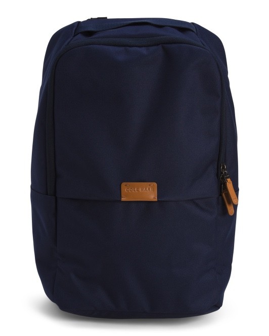 Cole Haan Men’s Cortlandt Backpack, Navy Blazer/New British Tan nwt