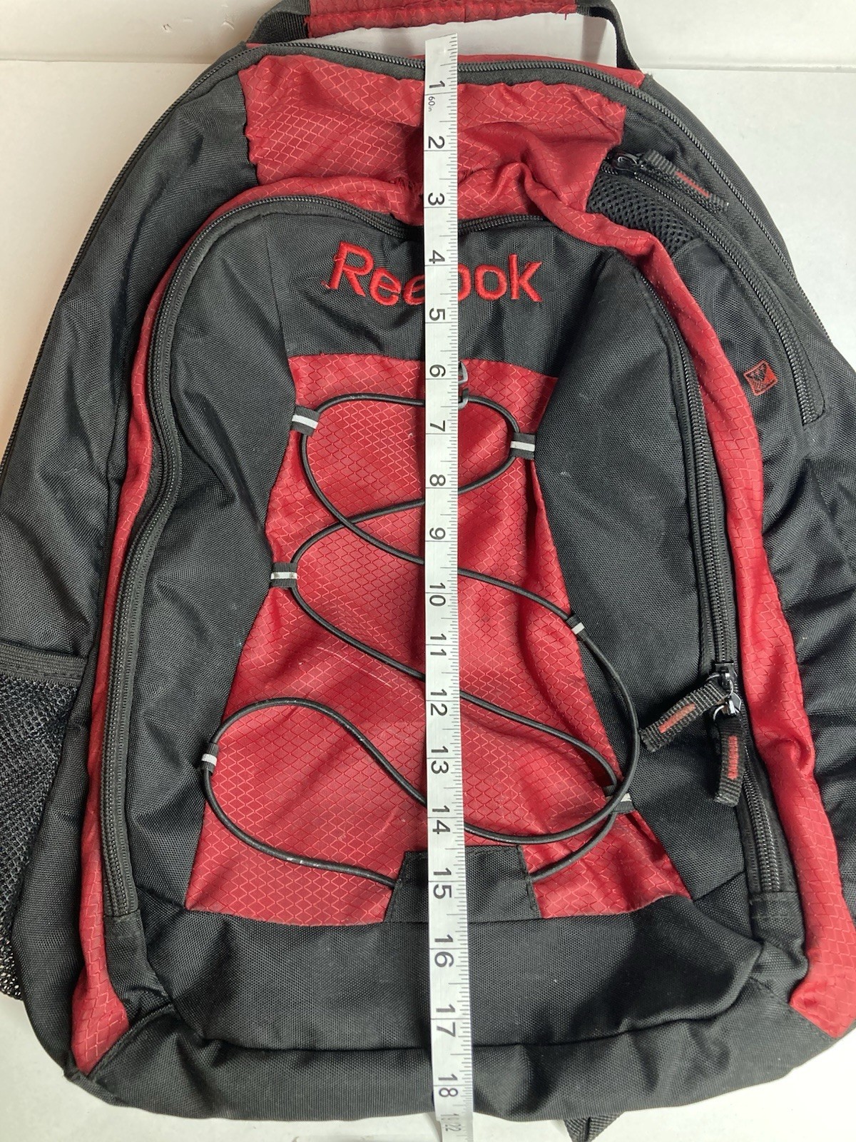 Reebok Red Black Backpack School Bag Sports Bag Bookbag Hiking Bag Standard Size