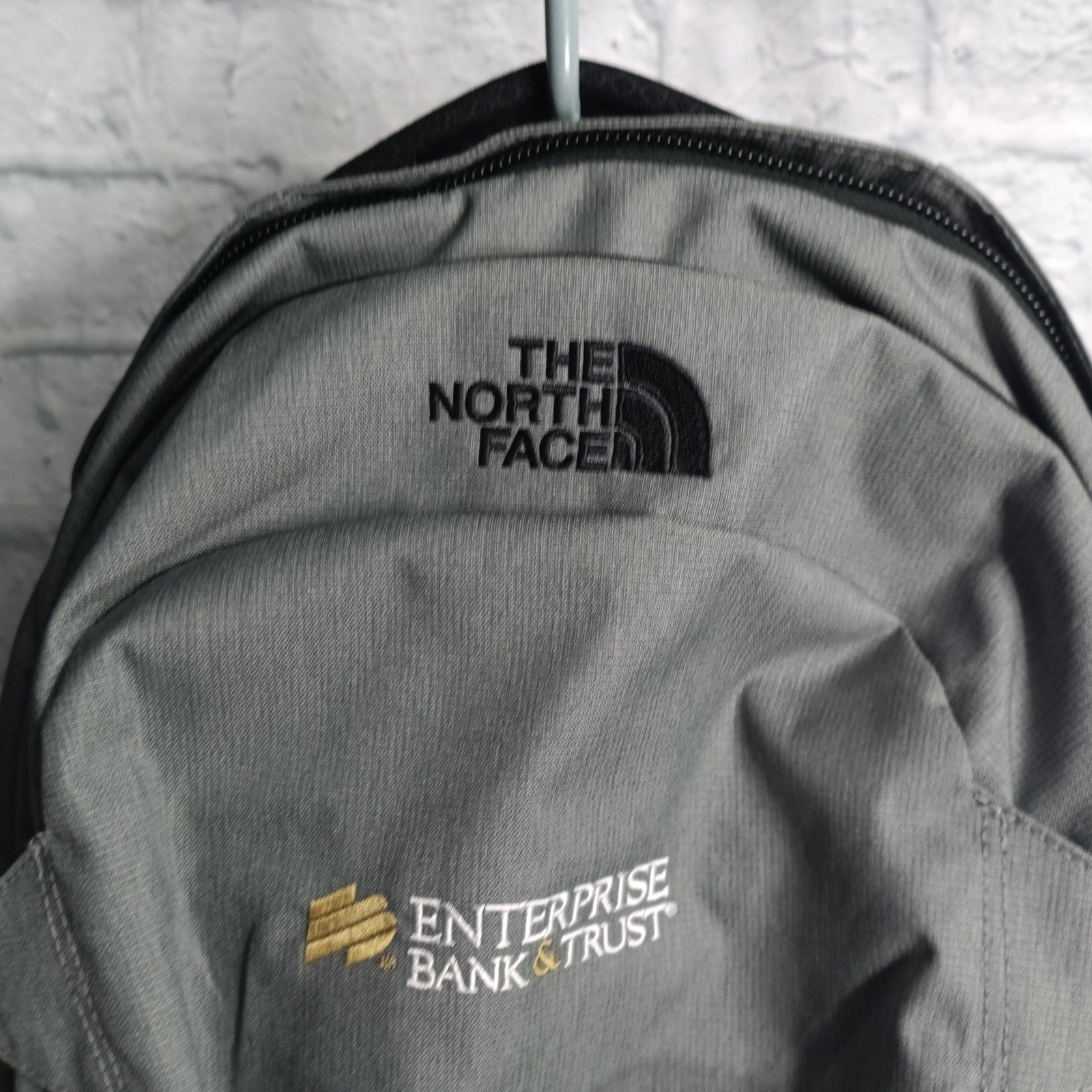 The North Face Generator Backpack Grey Black Embroidered Enterprise Bank s9