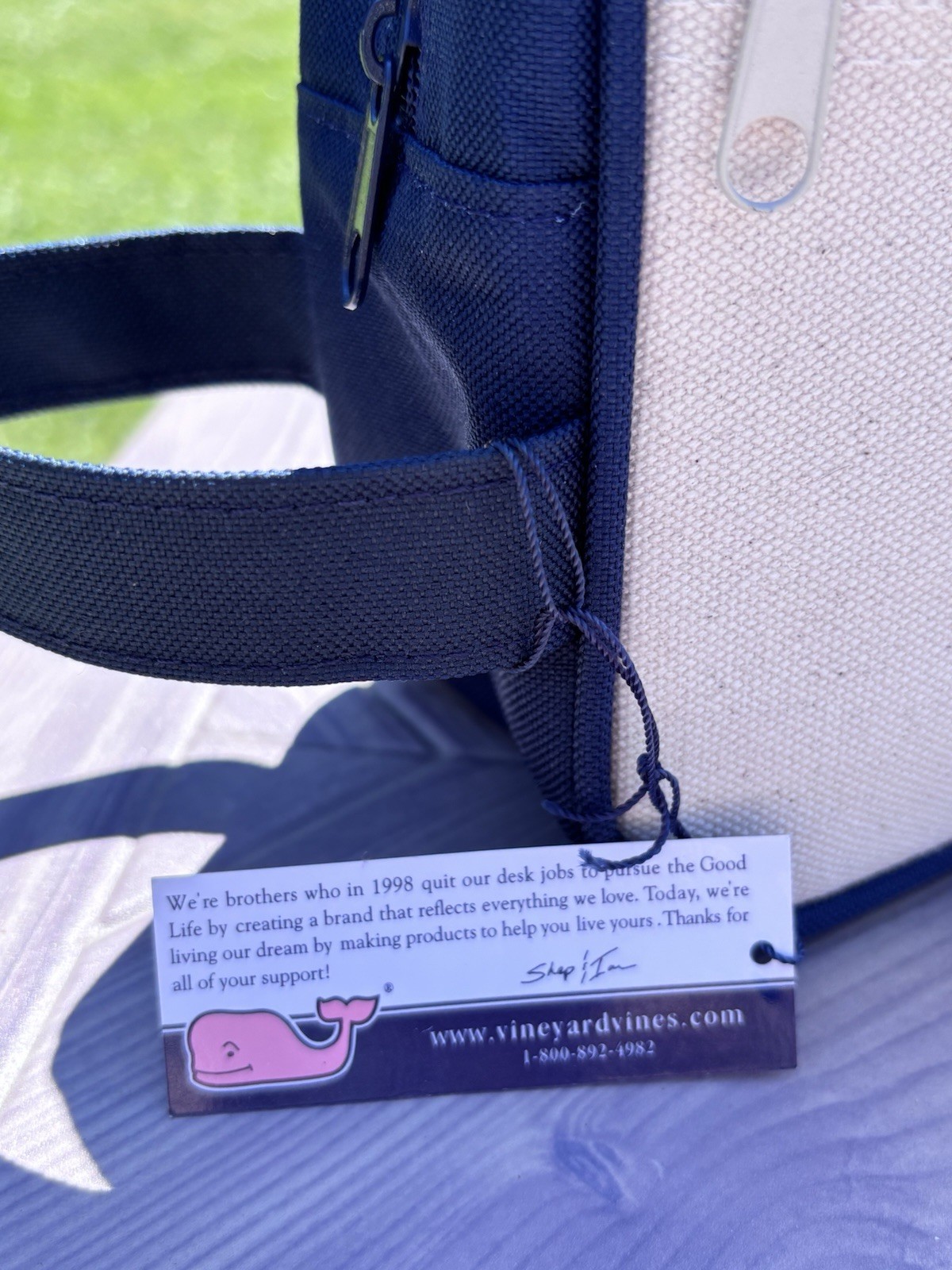 Vineyard Vines Custom Collection Travel Toiletry Bag Dopp Kit NWT Navy Canvas