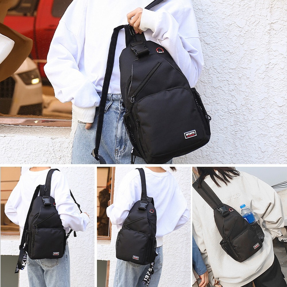 Men’s Nylon Sling Bag–Backpack Chest Shoulder Crossbody Fanny Pack Sport Travel