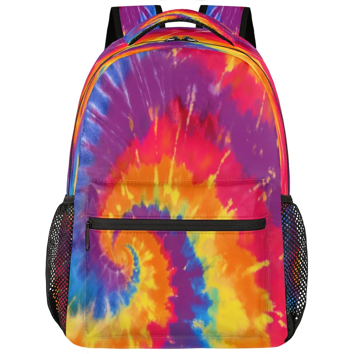 Rainbow Tie Dye Backpacks for Girls Boys, Abstract Travel Backpack Laptop Bac…