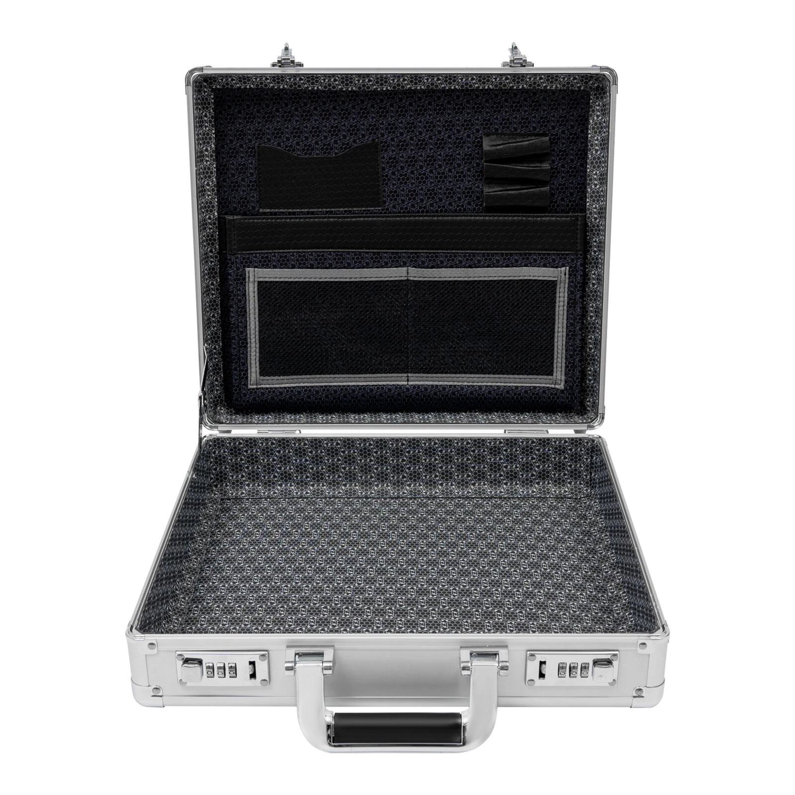 Aluminum Hard Case Big Capacity With Combination Lock Briefcase With Pocket