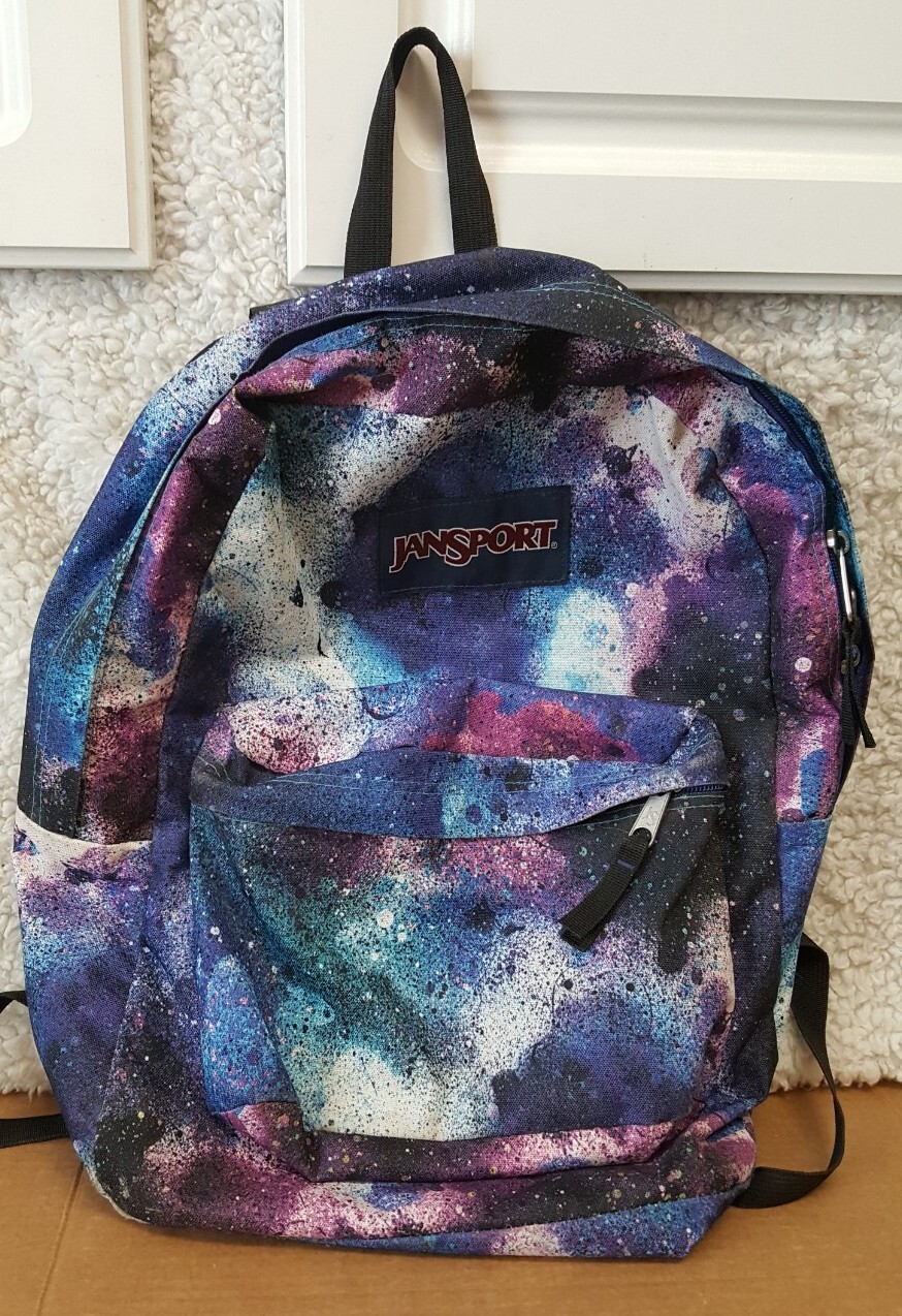 Jansport Galaxy Space School Student Book Bag Laptop Backpack *FLAW*